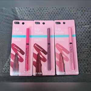 Lip Stain /Lipliner Set — Camellia, Rosewood & Azalea 0.06fl Oz BNIB